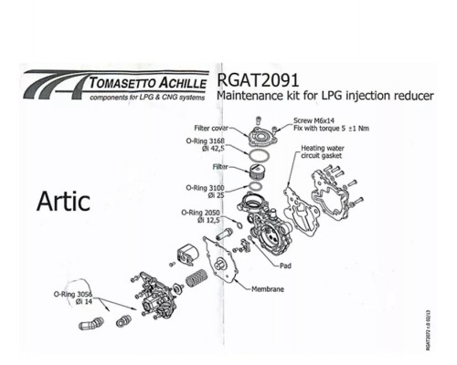 Ремкомплект редуктора Tomasetto АТ09 Artic